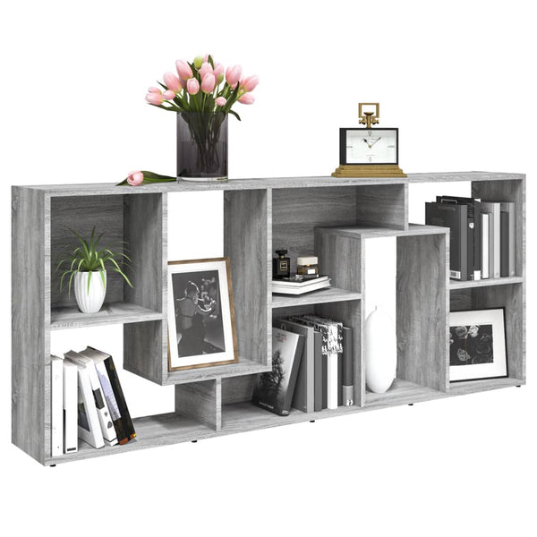 Graues Bücherregal Ilda 67x24x161cm (Holz)