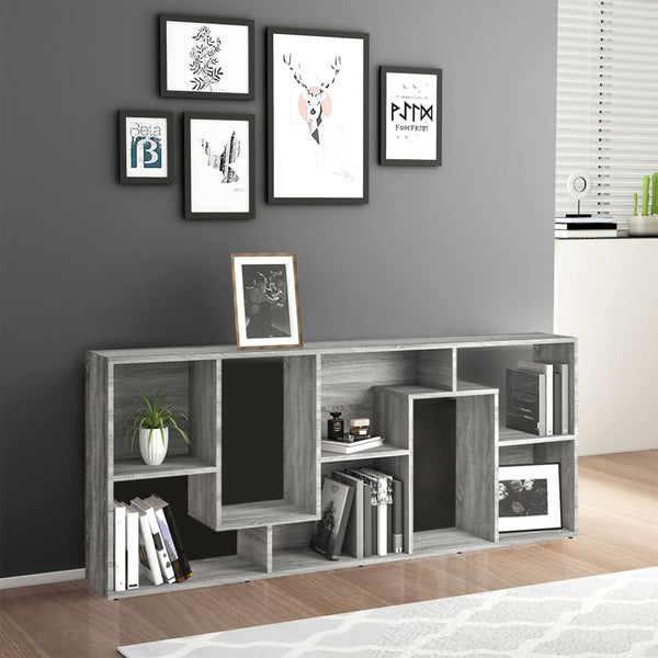 Graues Bücherregal Ilda 67x24x161cm (Holz)