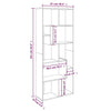 Graues Bücherregal Ilda 67x24x161cm (Holz)