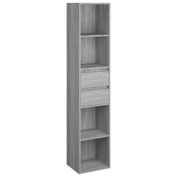 Graues Bücherregal Grofu 36x30x171cm (Holz)