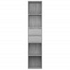Graues Bücherregal Grofu 36x30x171cm (Holz)