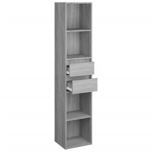 Graues Bücherregal Grofu 36x30x171cm (Holz)