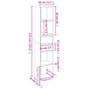 Graues Bücherregal Grofu 36x30x171cm (Holz)