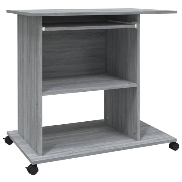 Grauer Computertisch Tasita 80x50x75cm (Holz)