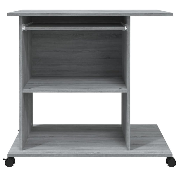 Grauer Computertisch Tasita 80x50x75cm (Holz)