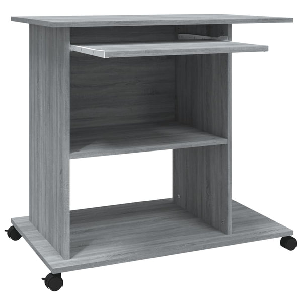 Grauer Computertisch Tasita 80x50x75cm (Holz)