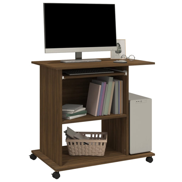 Brauner Computertisch Tasita 80x50x75cm (Holz)