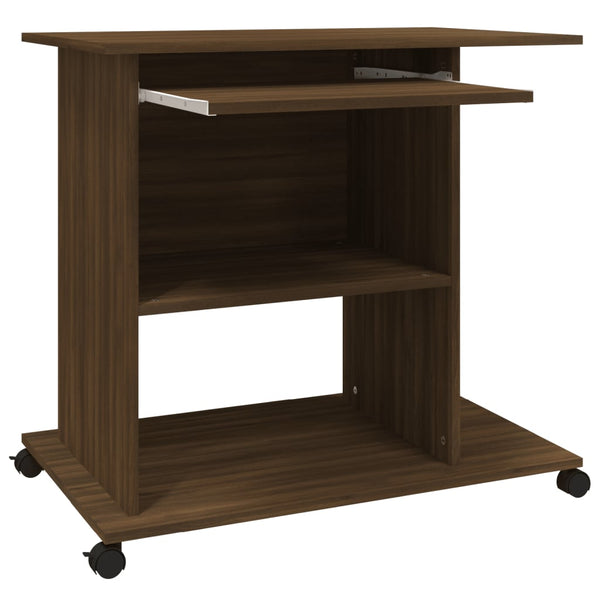 Brauner Computertisch Tasita 80x50x75cm (Holz)