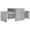 Graues Couchtisch-Set Geralyn 100x48x40cm (Holz)