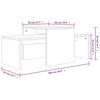 Graues Couchtisch-Set Geralyn 100x48x40cm (Holz)