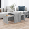 Graues Couchtisch-Set Geralyn 100x48x40cm (Holz)