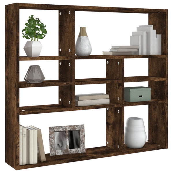 Wildeiche Wandregal Ispasia 90x16x78cm (Holz)