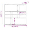 Wildeiche Wandregal Ispasia 90x16x78cm (Holz)
