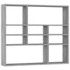 Graues Wandregal Ispasia 90x16x78cm (Holz)