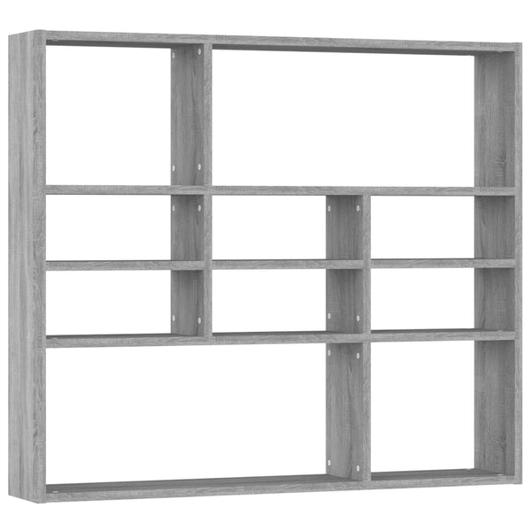 Graues Wandregal Ispasia 90x16x78cm (Holz)