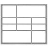 Graues Wandregal Ispasia 90x16x78cm (Holz)