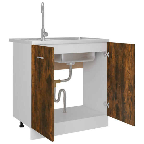 Waschbeckenunterschrank Savutammi Pompilas 80x46x81,5cm (Holz)