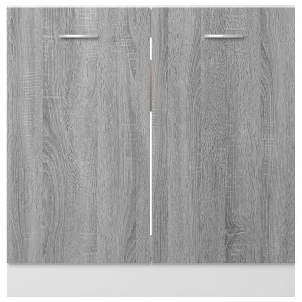 Grauer Waschtischunterschrank Pompilas 80x46x81,5cm (Holz)