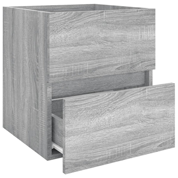 Grauer Waschtischunterschrank Portaru 41x38,5x45cm (Holz)