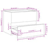 Grauer Waschbeckenunterschrank Portaru 60x38,5x45cm (Holz)