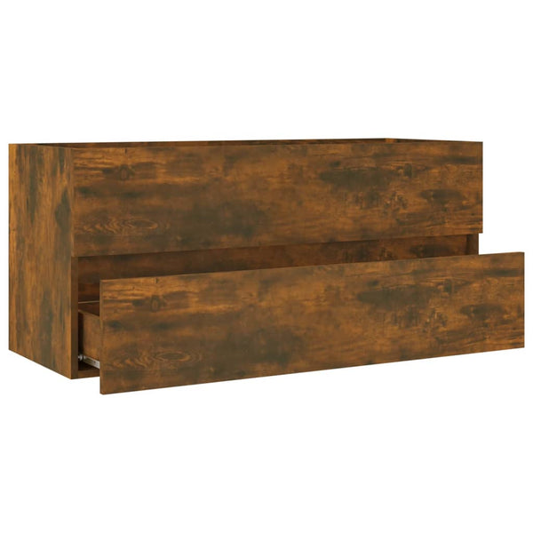 Waschtischunterschrank Eiche geräuchert Portaru 100x38,5x45cm (Holz)