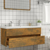 Waschtischunterschrank Eiche geräuchert Portaru 100x38,5x45cm (Holz)