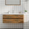 Waschtischunterschrank Eiche geräuchert Portaru 100x38,5x45cm (Holz)