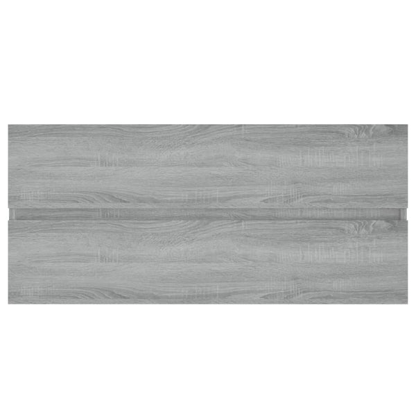 Grauer Waschtischunterschrank Portaru 100x38,5x45cm (Holz)