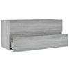 Grauer Waschtischunterschrank Portaru 100x38,5x45cm (Holz)