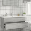 Grauer Waschtischunterschrank Portaru 100x38,5x45cm (Holz)