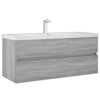 Grauer Waschtischunterschrank Portaru 100x38,5x45cm (Holz)