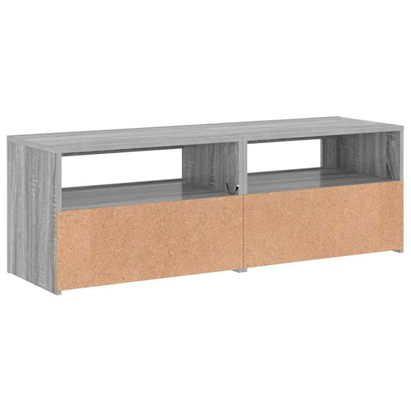 Graues TV-Möbel Athema 120x35x40cm mit LED-Beleuchtung (Sonoma)