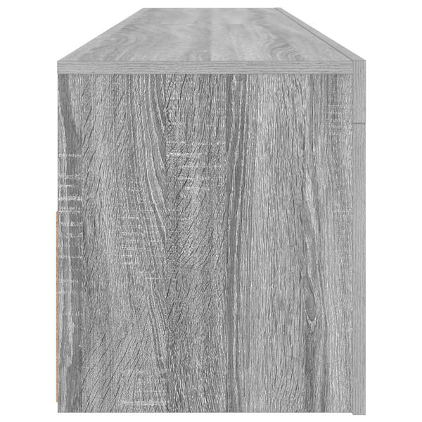 Graues TV-Möbel Athema 120x35x40cm mit LED-Beleuchtung (Sonoma)