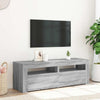 Graues TV-Möbel Athema 120x35x40cm mit LED-Beleuchtung (Sonoma)