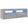 Graues TV-Möbel mit LED-Beleuchtung Nunut 120x35x40cm (Sonoma)