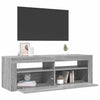 Graues TV-Möbel mit LED-Beleuchtung Nunut 120x35x40cm (Sonoma)