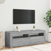 Graues TV-Möbel mit LED-Beleuchtung Nunut 120x35x40cm (Sonoma)