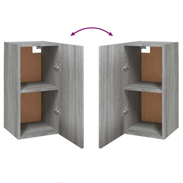 Graues TV-Möbel Resina 30,5x30x60cm (Holz)