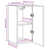 Graues TV-Möbel Resina 30,5x30x60cm (Holz)
