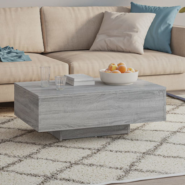 Grauer Couchtisch Carlene 85x55x31cm (Holz)