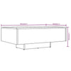 Grauer Couchtisch Carlene 85x55x31cm (Holz)