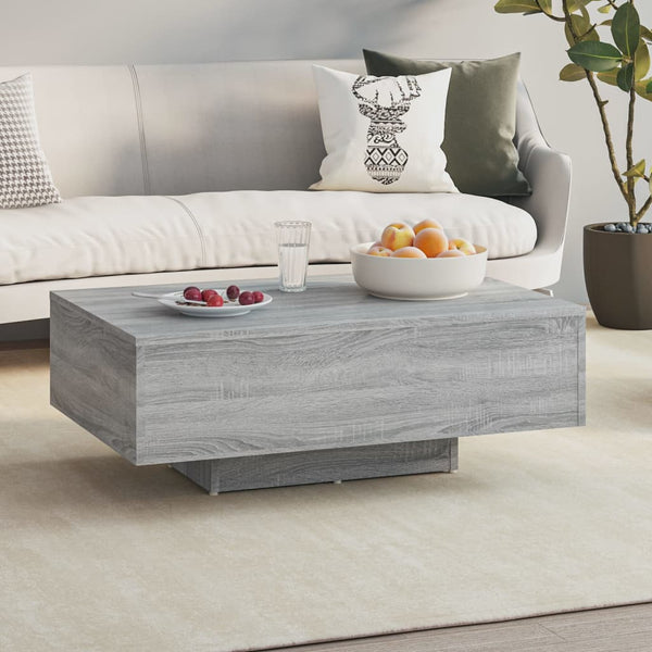 Grauer Couchtisch Carlene 85x55x31cm (Holz)