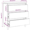 Sideboard Rezuca aus Rauchereiche 60x35x69cm (Holz)