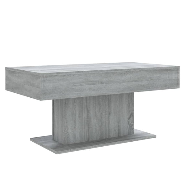 Grauer Couchtisch Eutalia 96x50x45cm (Holz)