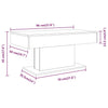 Grauer Couchtisch Eutalia 96x50x45cm (Holz)