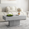 Grauer Couchtisch Eutalia 96x50x45cm (Holz)