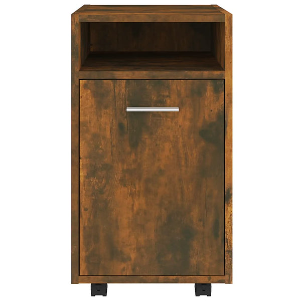 Räuchereiche-Beistellschrank mit Rollen Kaspar 33x38x60cm (Spanplatte)