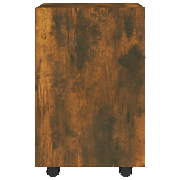Räuchereiche-Beistellschrank mit Rollen Kaspar 33x38x60cm (Spanplatte)