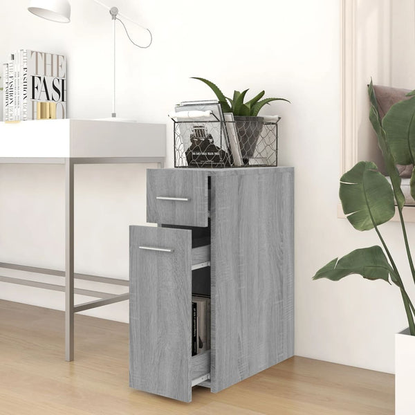Grauer Apothekerschrank Auruti 20x45,5x60cm (Holz)