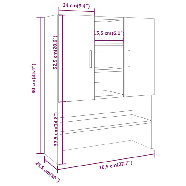 Waschmaschinenschrank Savutammi Progresul 70,5x25,5x90cm